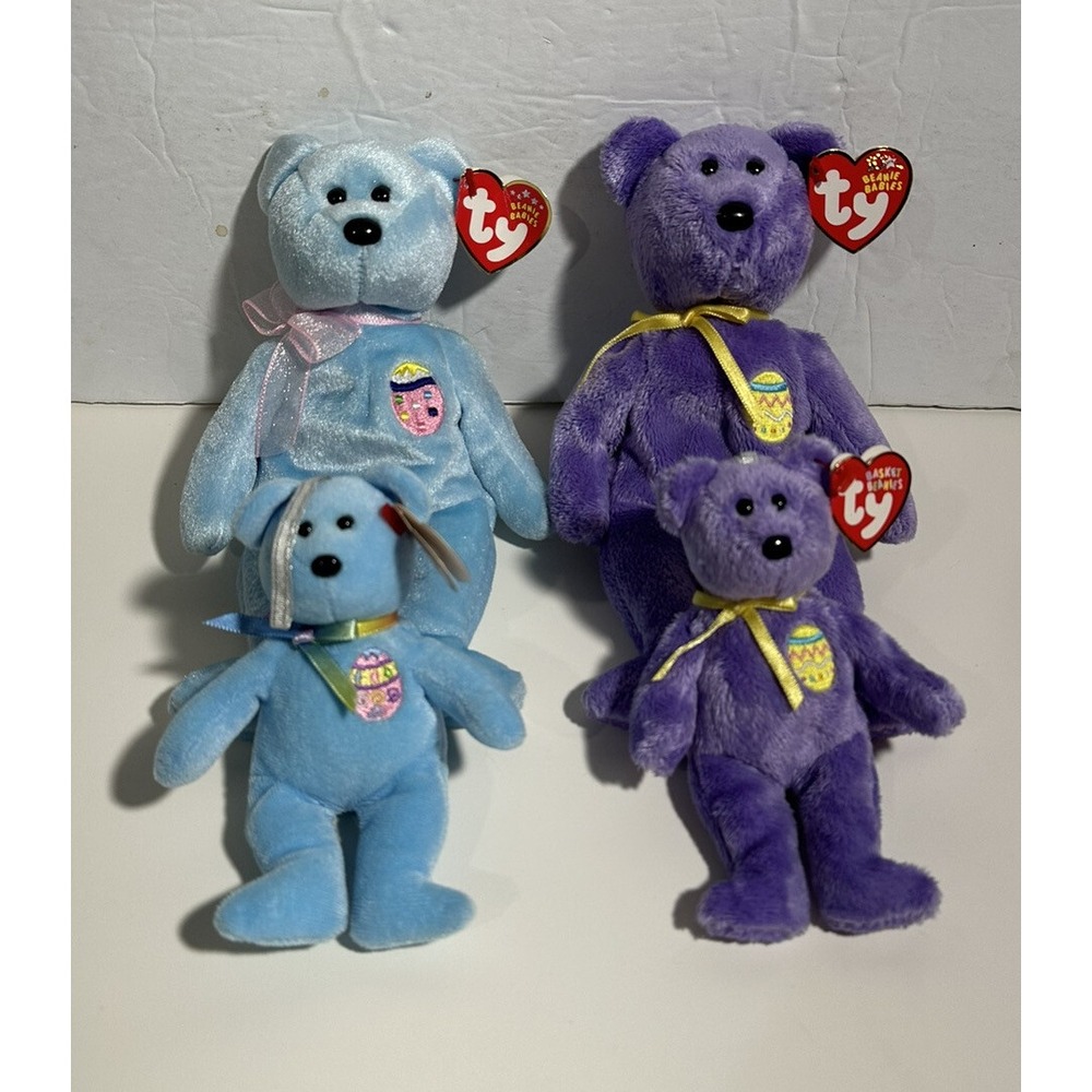 TY Beanie Babies Bears Lot Of 4 Eggs‎ II Eggs III Candies Eggs III Small
